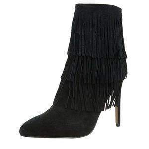 Steve Madden Flapper Fringe Heeled Boots